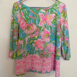 Lilly Pulitzer Waverley top in Lilly of the Jungle size large